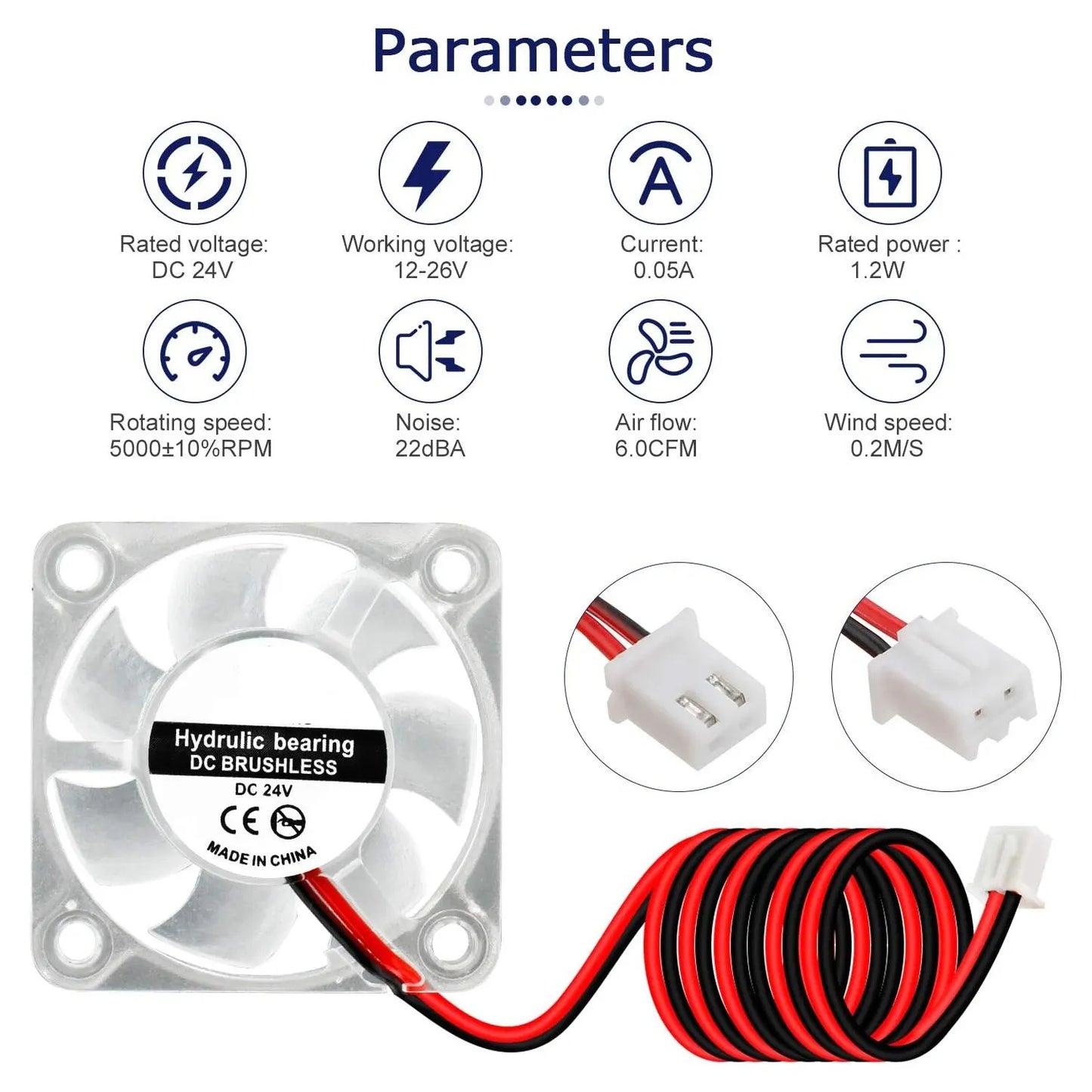 2pcs 40mm RGB Fan 12V 24V Ender 3 Fan Upgrade 24 Volt Fans LED Colorful 4010 Hydraulic Bearing, Works with Ender 3 Pro 3X CR-10S