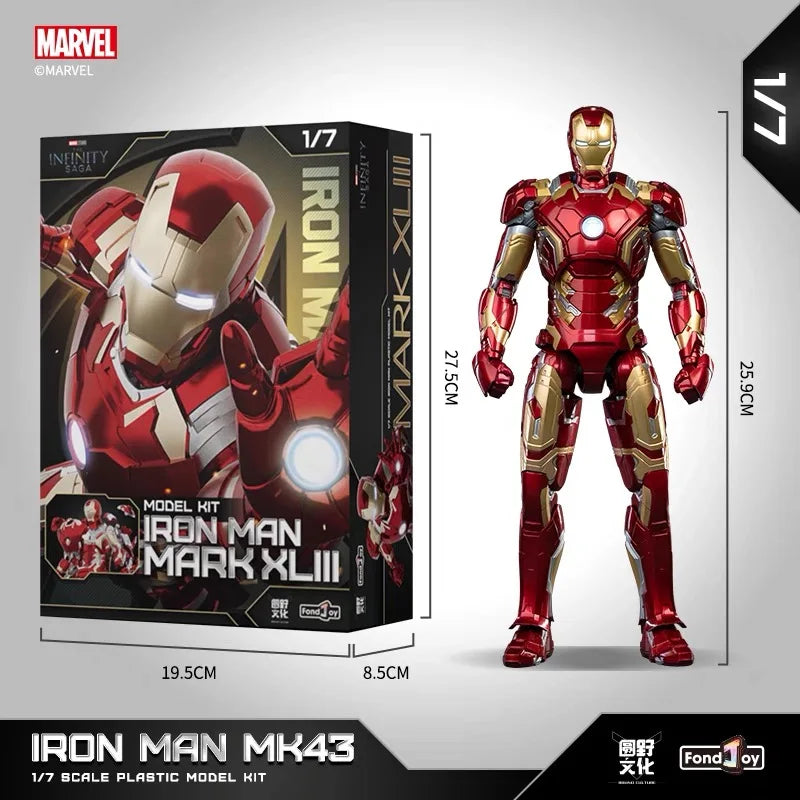 Original LED FondJoy Iron Man MK42 MK43 MK46 MK1 MK2 MK3 MK4 DIY Action Figures