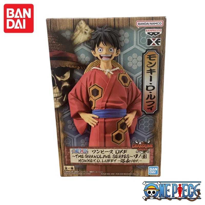 Special OfferIn Stock 100% Original Bandai One Piece Dxf The Grandline Series Monkey D Luffy Yukata Ver. Pvc Anime Mol ToysFigur