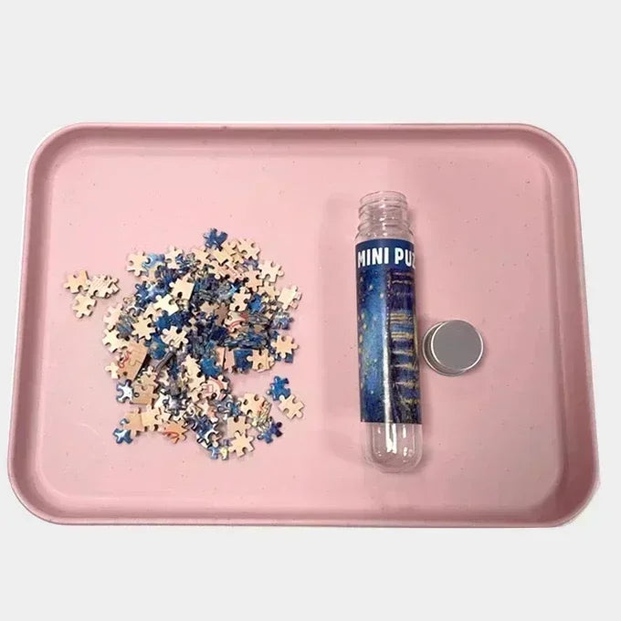 150pcs test tube jigsaw puzzle Van Gogh Painting Puzzles with Puzzle Storage Tray Plastic Sorting Tray Jigsaw Aids