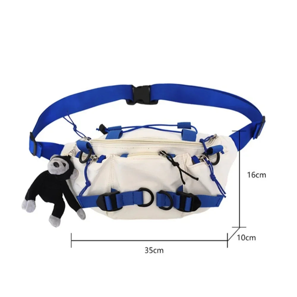 2026 Techwear Style Punk Hip Hop Single Shoulder Crossbody Bag Men Women Street Vintage Chest Bag Casual Sport Fanny Pack Сумка