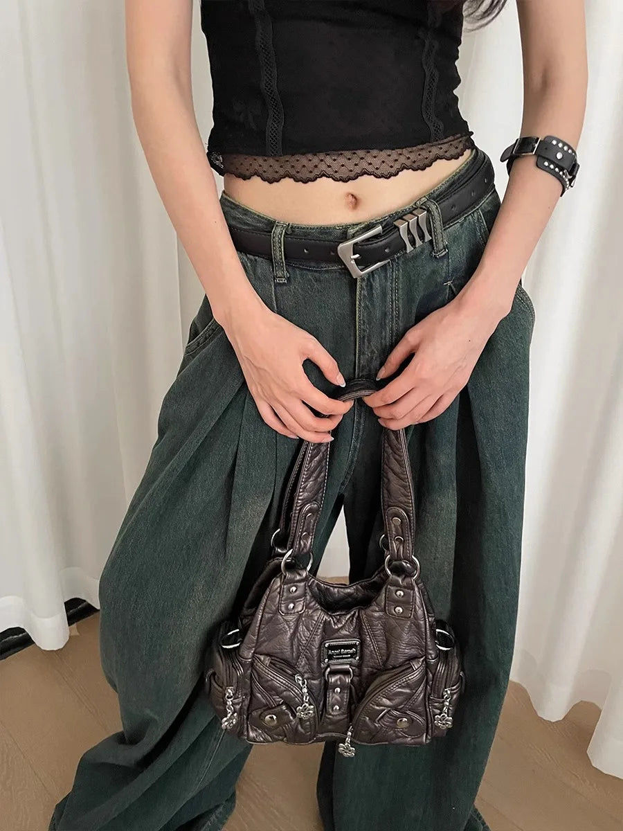 Korean Version Of The Retro Simple Belt Ladies Niche Design Fashion With Red Belt With Skirt Jeans Belt