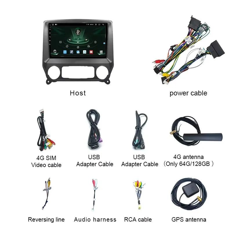 Carplay Android Radio For Chevrolet Silverado 3 GMTK2 2014-2018 Car Stereo Radio Car Multimedia Video Player GPS/Car Pla