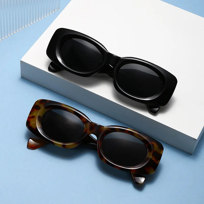 JNPCXI Ins Popular Fashion Square Men Sunglasses Vintage Rectangle Punk Yellow Blue Shades UV400 Women Trending Sun Glasses