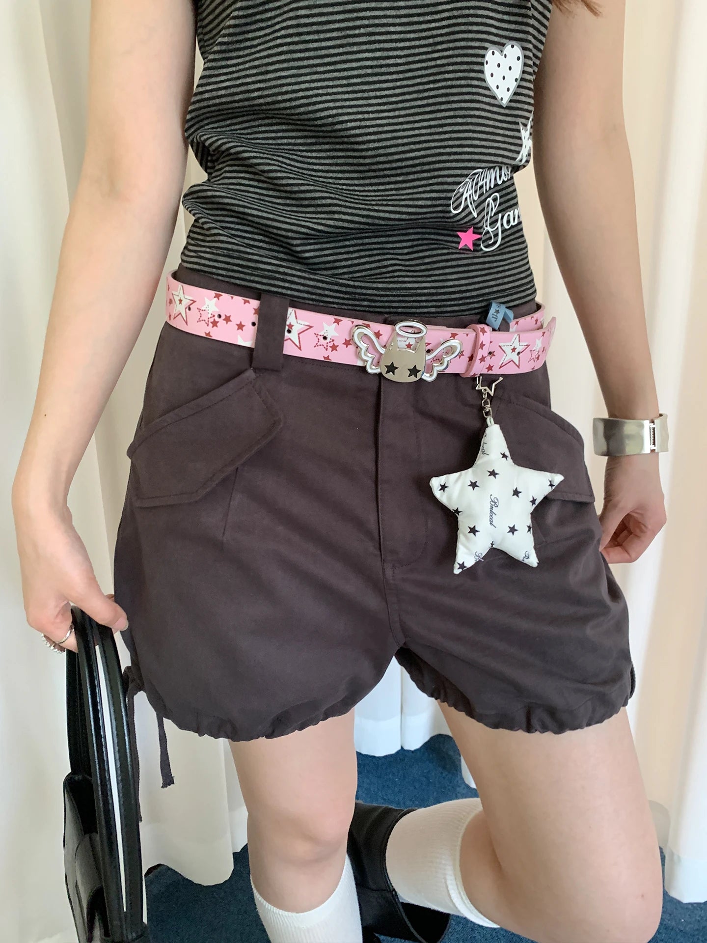 Y2K Millennium Style Star Belt Women's Niche Subculture Style Cartoon Belt Decoration For Skirts And Jeans Belt