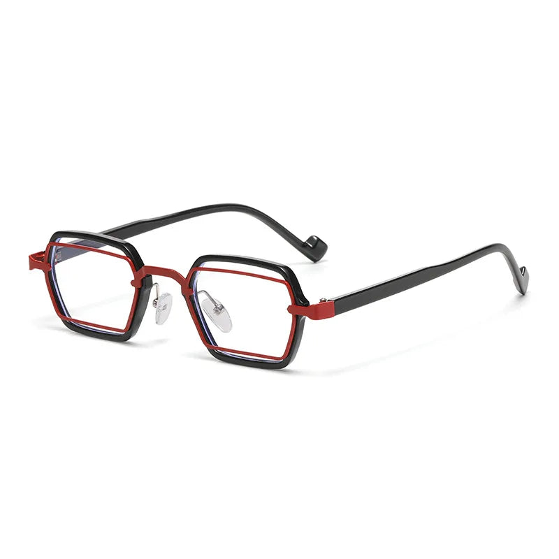 JNPCXI New Retro Small Punk Square Sunglasses Women Shades UV400 Fashion Clear Lens Men Anti Blue Light Eyeglass Frame