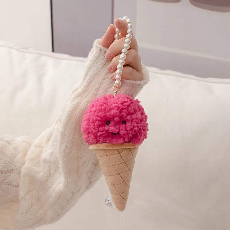 Cute Cartoon Ice cream Plush Toy Stuffed Food Snack Pillow Cushion Cone Kids Toys Kawaii Room Decor Birthday Gift for Kids