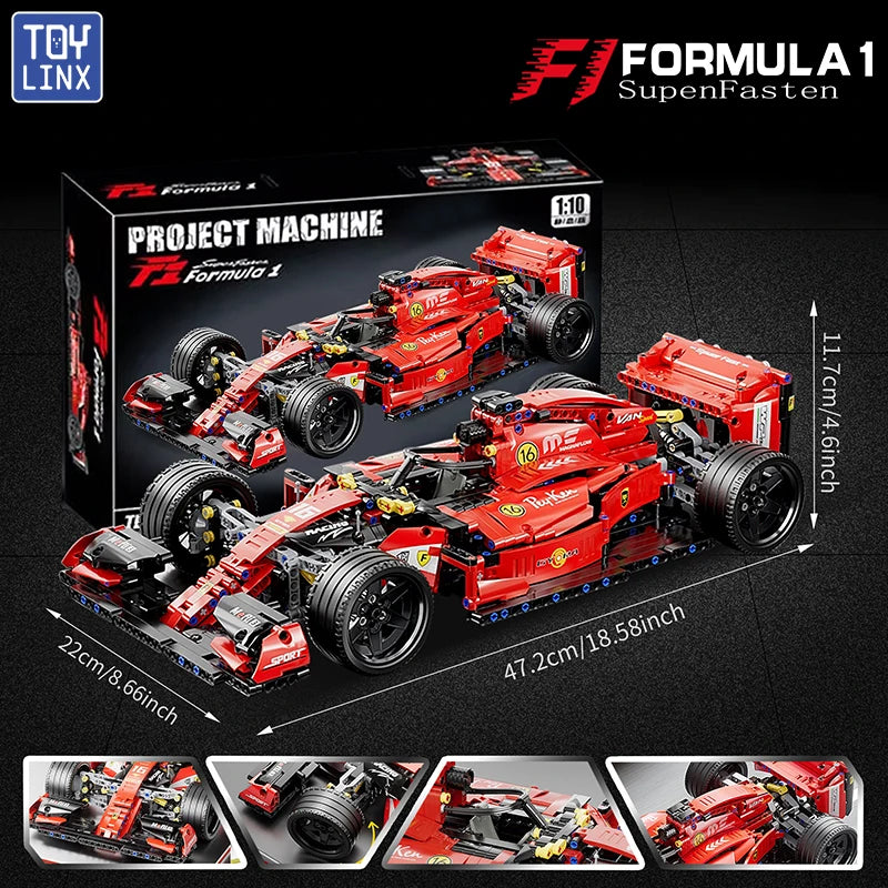 Formula 1 RC Race Cars Building Sets MOC Remote Control Blocks Collectible Model