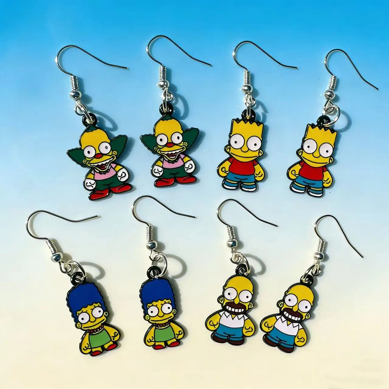 4/3/7 Pairs NEW Cute  alloy Cartoon Earrings Set for Women Girls Ear Piercing Fashion Party Jewelry Gift