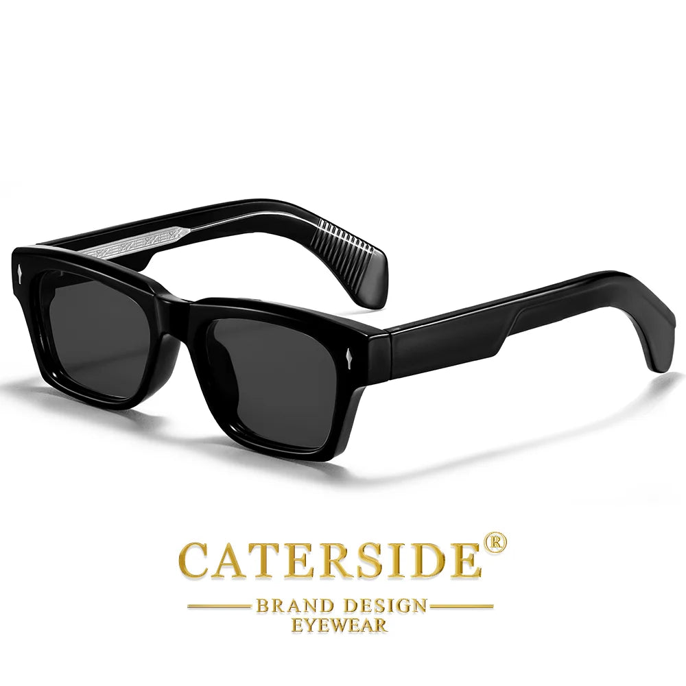 CATERSIDE Men's Polarized Fashion Sunglasses Thick Square Frame Eyeglass Women's Retro Casual Outdoor Essentials Glasses UV400