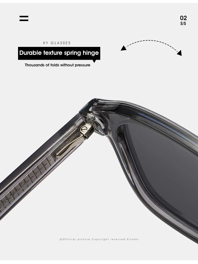 JNPCXI New Polarized Polygon Square Men Sunglasses Retro TR90 Rivets Women Black Shades UV400 Sun Glasses