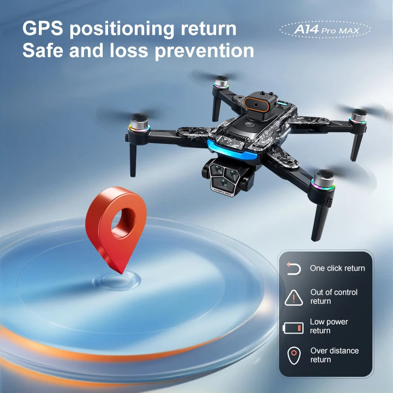 Xiaomi A14 Pro Max Drone Aerial 8K HD Dual-Camera 5G WIFI GPS Brushless Motor