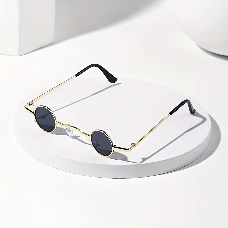 Trendy Retro Round Simple Sunglasses Personalized High-end Men's and Women's Glasses Fashion Trend UV Resistant Eyewears