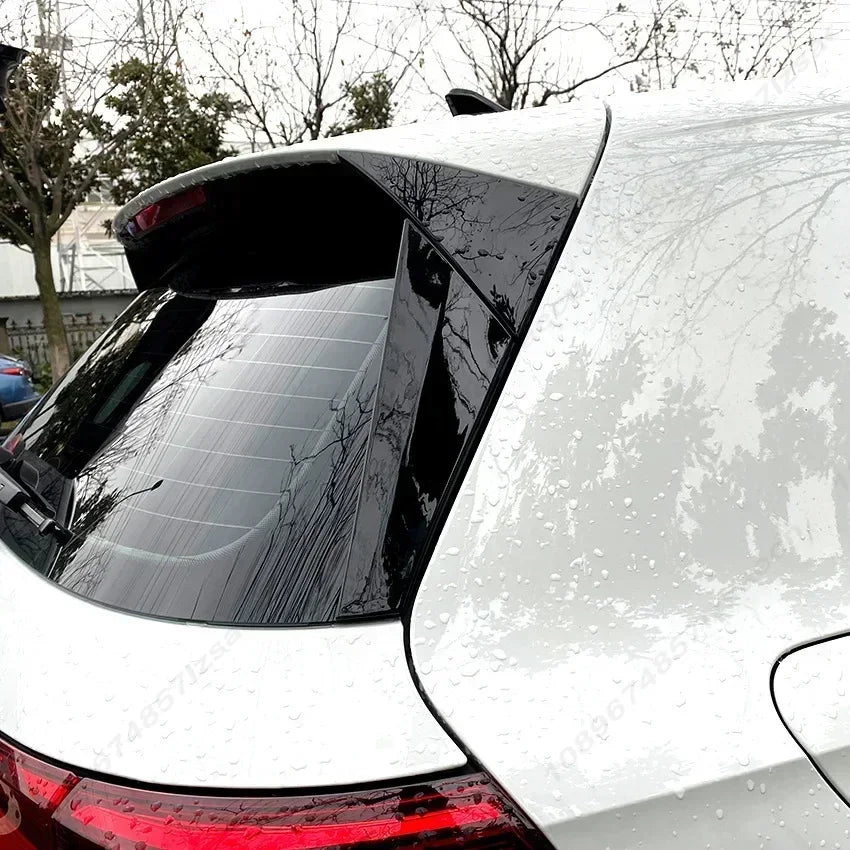 For Volkswagen VW Golf 8 MK8 GTI GTD TSI TDI 2020-2023 Rear Window Spoiler Side Wing Cover Splitters ABS Glossy Black Body Kit