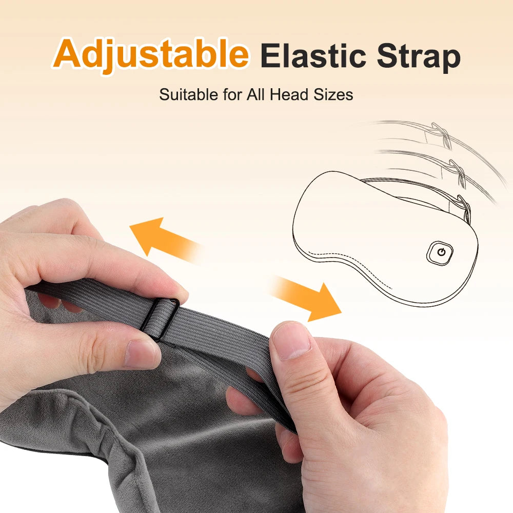 Eye Mask for Sleeping Hot Compress Massage Blindfold Night Sleep Mask Block Out Light for Women Men Cordless Heating Eye Cover