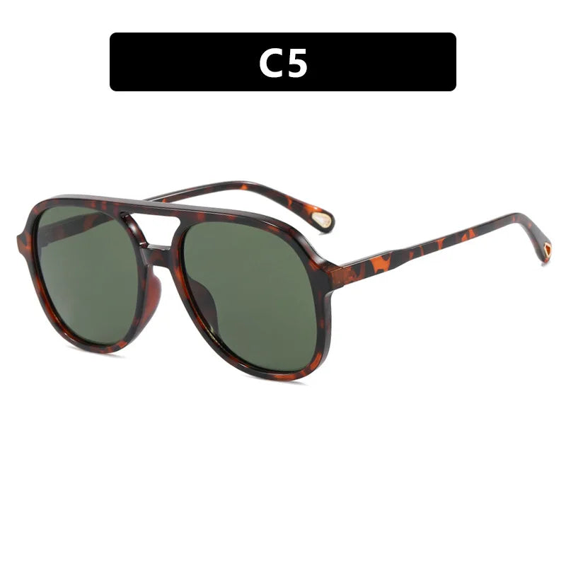JNPCXI Retro Sunglasses Men Women Square Pilot Sunglasses Vintage Trendy Plastic Frame Sun Glasses