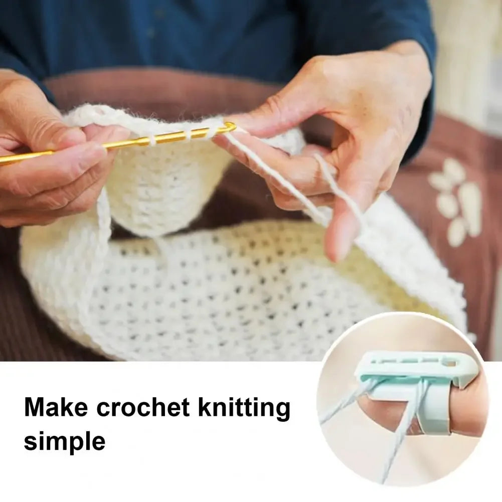 Yarn Guide Ring Adjustable Plastic Crochet Tension Ring DIY Handmade Wool Sweater Knitting Tool Thread Finger Splitter