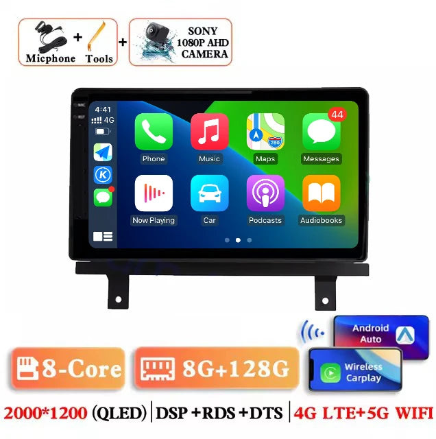 Android 15 Wireless Carplay Auto Car Radio For BAIC Beiqi Beijing X3 X5 2019 2020 2021 Multimedia Player GPS Navigation 4G+WIFI