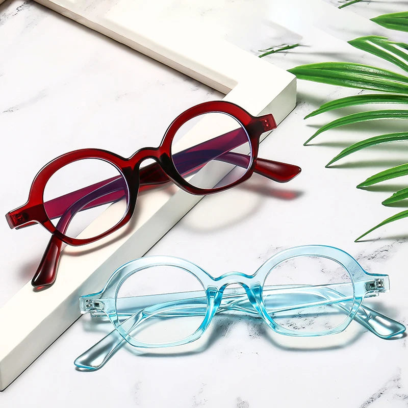 JNPCXI New Fashion Round Glasses Frame Women Clear Anti Blue Light Eyewear Vintage Men Optical Frame Prescription Glasses