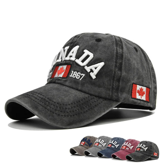 Men Women Fashion Trend Hat, CANADA Letters Cap, Cotton Versatile Baseball Hats