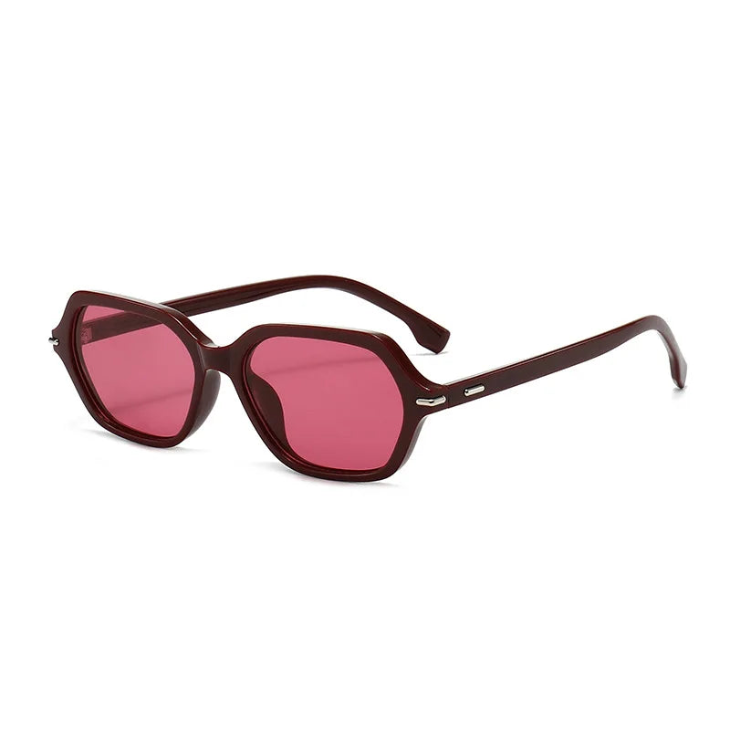 JNPCXI New Fashion Women Retro Leopard Frame Sunglasses Vintage Rivet Hexagon Design Square Sun Glasses Men UV Gafas De Sol