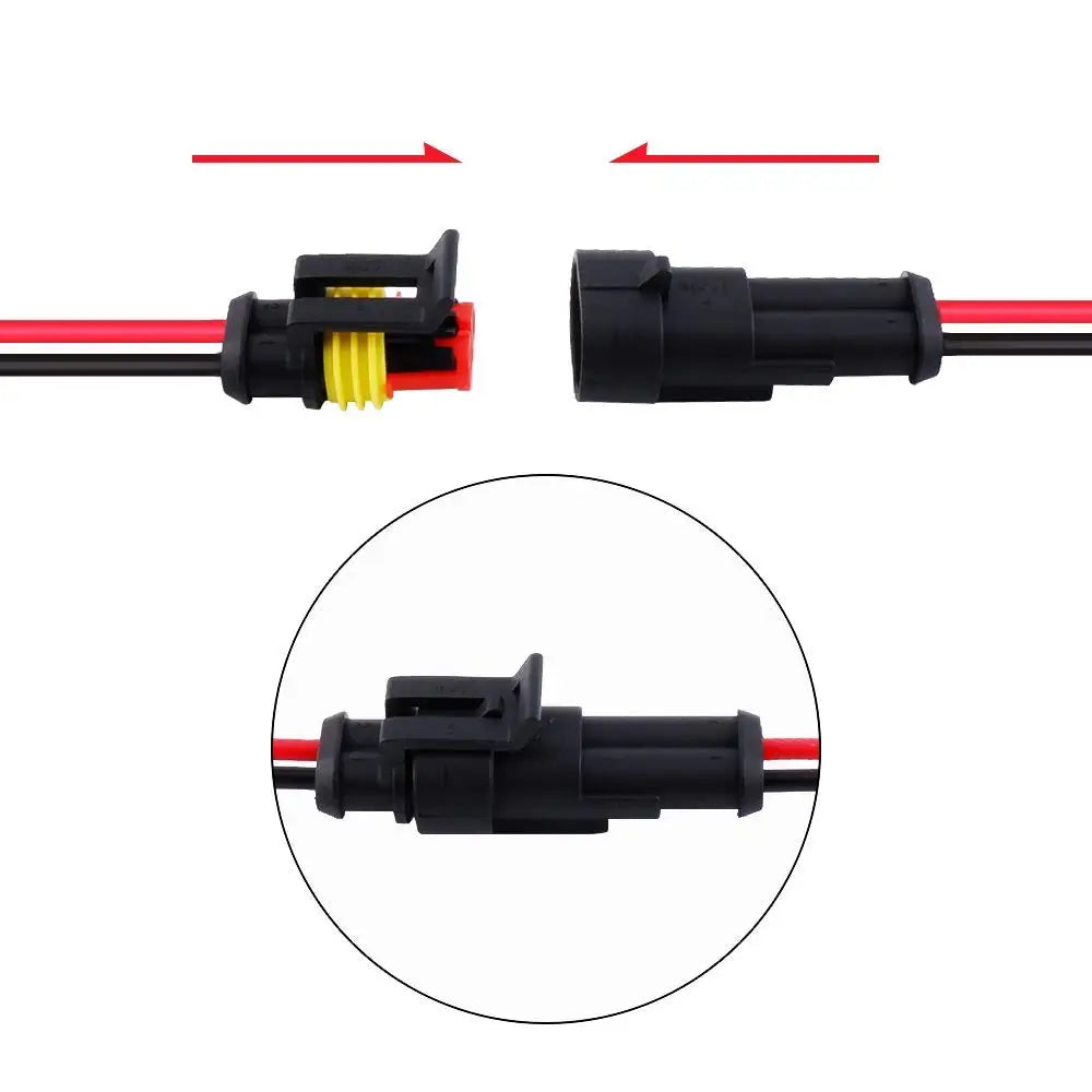 5pairs 2 Pin Waterproof Electrical Connectors, Male and Female Wire Connectors, 12V Plug Connector, Suitable for Connecting Weak