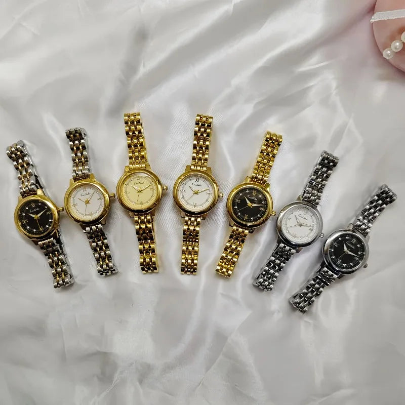 Top Brand Luxury Womens Watches Fashion Steel Quartz Wrist Watches for Women Gold Watch Women Geneva Relogio Feminino Gifts