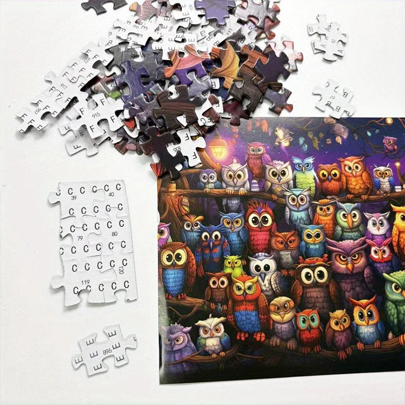 [Majestic Forest Owls Puzzle] 1000pcs Majestic Forest Owls Jigsaw Puzzle for Adults - 70x50cm (28x20") Perfect Gift for Adults