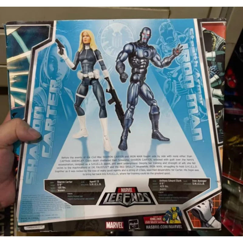 Original Hasbro Marvel Legends Series IRON MAN/SHARON CARTER Anime Figure Toy Model Collection