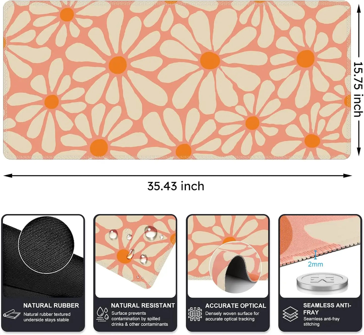 Desk Mat for Desktop, Cute Desk Pad Mat, XXL Large Mouse Pad for Desk,  Keyboard Pad Mouse Mat for Computer, Work, Gaming