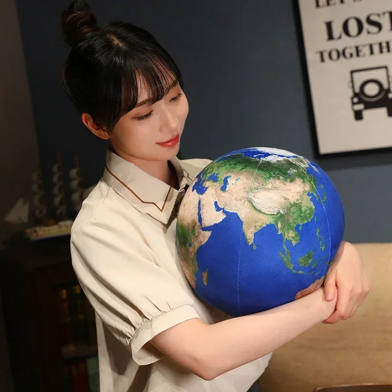 New17cm/27cm Simulation Earth Moon Sun Martian Mercury Sphere Plush Toy Pillow Star Doll Room Decor Birthday Gift For Kids Boys