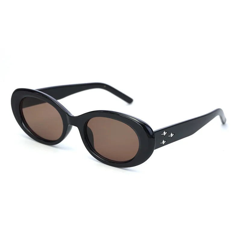 Fashion Small Frame Oval Sunglasses Retro Shading Sun Glasses for Women/Men