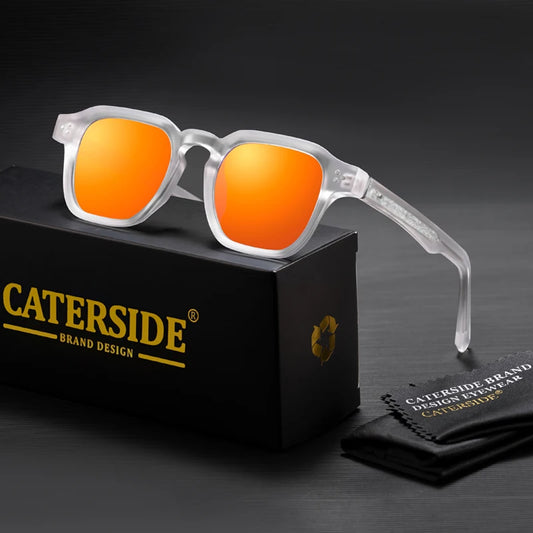 CATERSIDE Fashion Trend Square Men Sunglasses Women Core Insert Temple Luxury Brand Sun Glasses Travel Beach Party Festiva Gifts