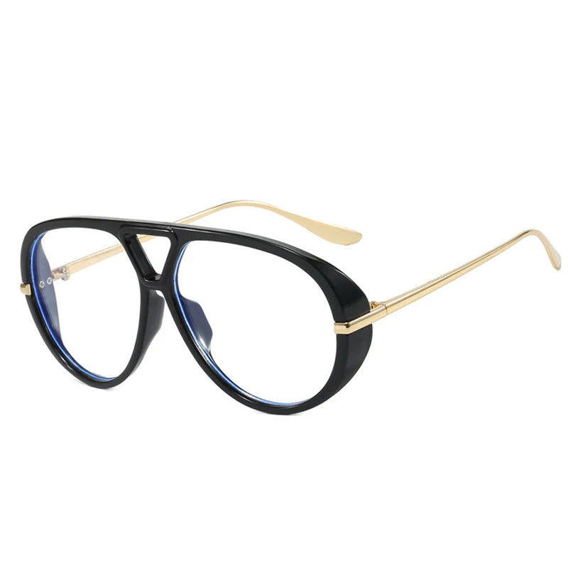 JNPCXI Fashion Double Bridges Pilot Women Oversized Sunglasses Retro Candy Color Green Gradient UV400 Men Punk Sun Glasses