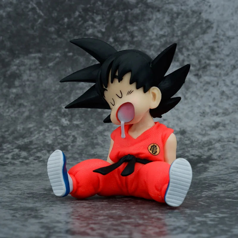 10cm Dragon Ball Z Sitting Posture Sleep Son Goku PVC Action Model Collection