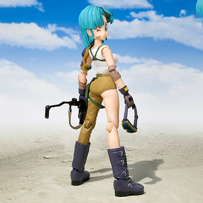 13cm SHF Dragon Ball Soldier Bulma  Action Figure PVC Battle Detector Collection