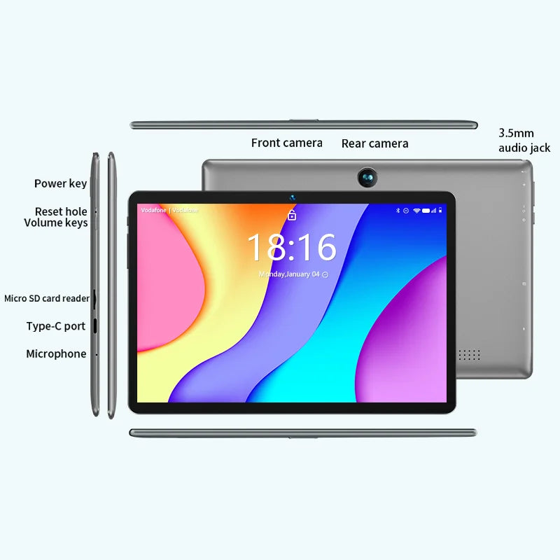 BMAX I9 PLUS 10.1" Android 14 Tablet 12GB RAM (4+8), 64GB ROM IPS HD Touchscreen