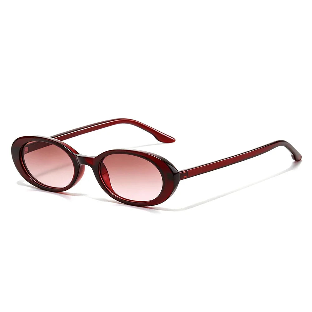 JNPCXI New Retro Small Oval Men Sunglasses Fashion Gradient Shades UV400 Women Outdoor Punk Sun Glasses
