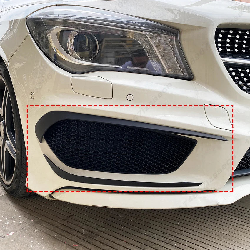 Front Bumper Air Vent Cover Trim Gloss Black For Mercedes Benz CLA Class C117 AMG Line 2013-2015 Intake Frame Spoiler Splitter