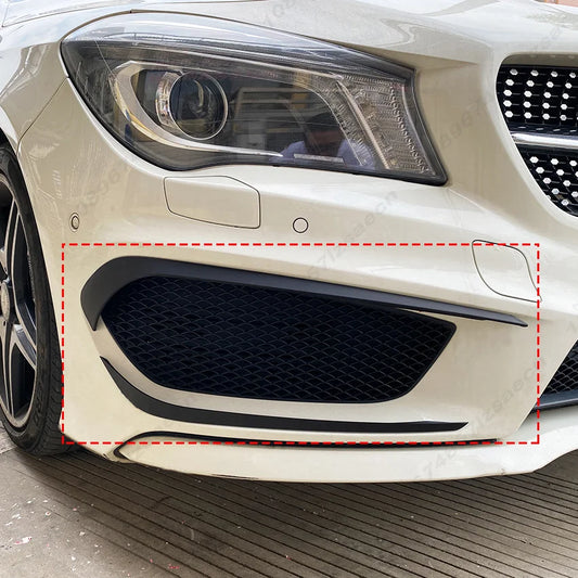 Front Bumper Air Vent Cover Trim Gloss Black For Mercedes Benz CLA Class C117 AMG Line 2013-2015 Intake Frame Spoiler Splitter
