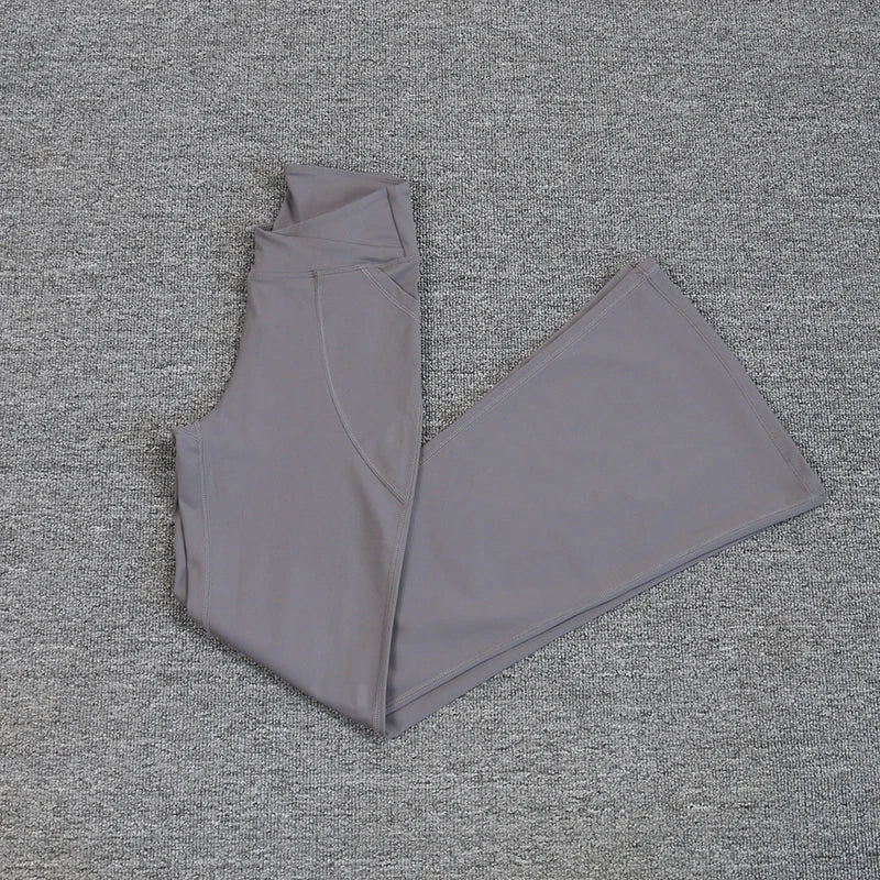 Yoga Pants Tummy Control Workout Running Long Bootleg High Waisted Yoga Leggings Flare Yoga Pants