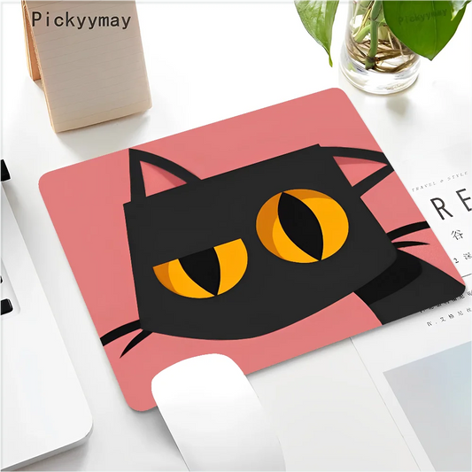 Funny Black Cat Mouse pad PC Desk Mat Table Big Mouse Pad PC Non-slip Rug Z18