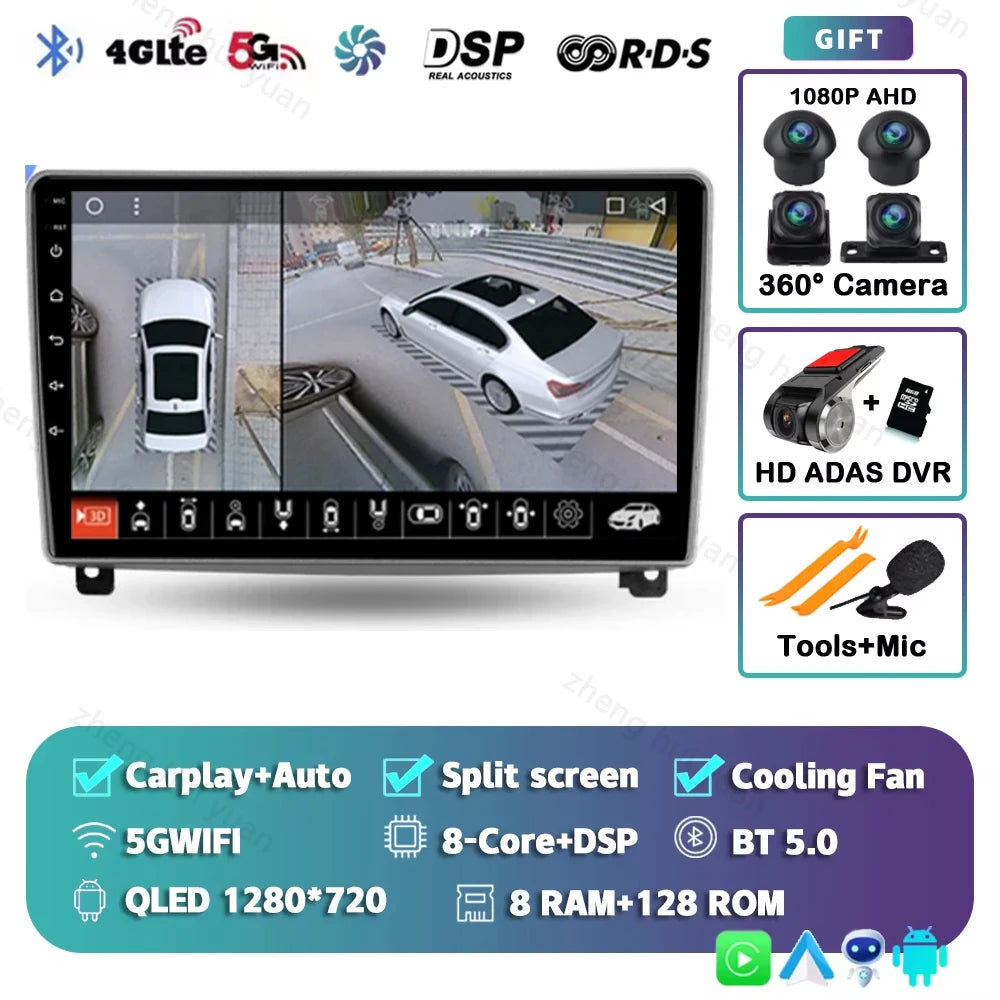 For Peugeot 407 1 2004 - 2011 Android 15 12+256GB CarPlay Auto Car Radio Multimedia Video Player GPS stereo Head Unit 4G WIFI