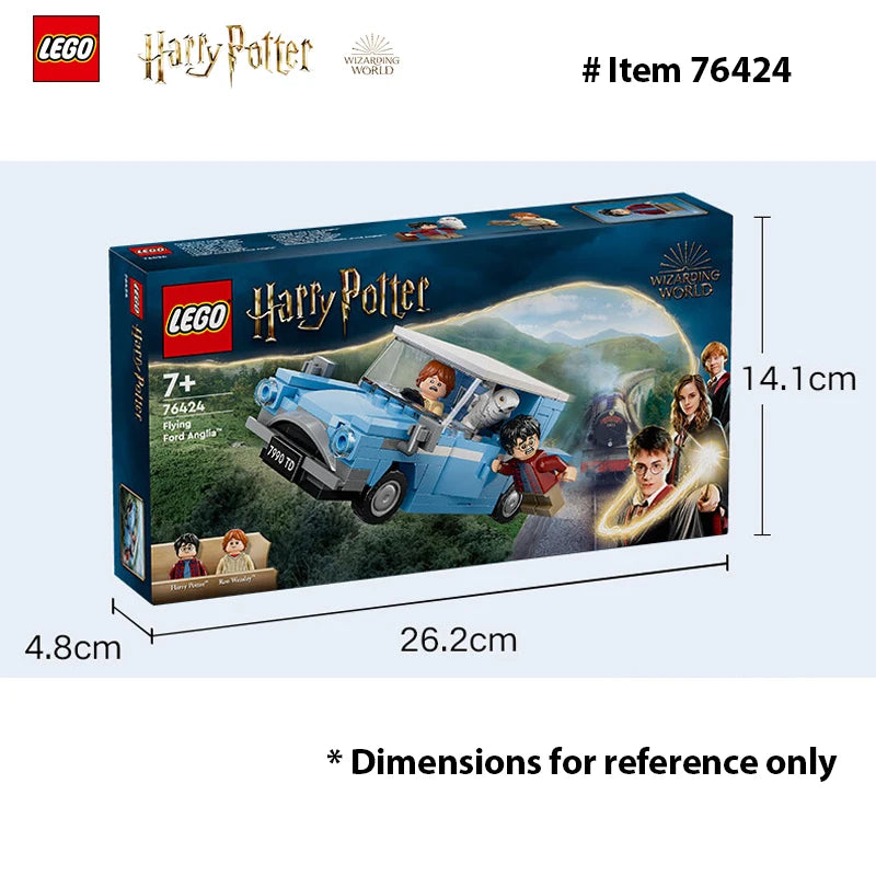 LEGO 76424 Harry Potter Flying Ford Anglia, Buildable Car Toy with 2 Minifigures