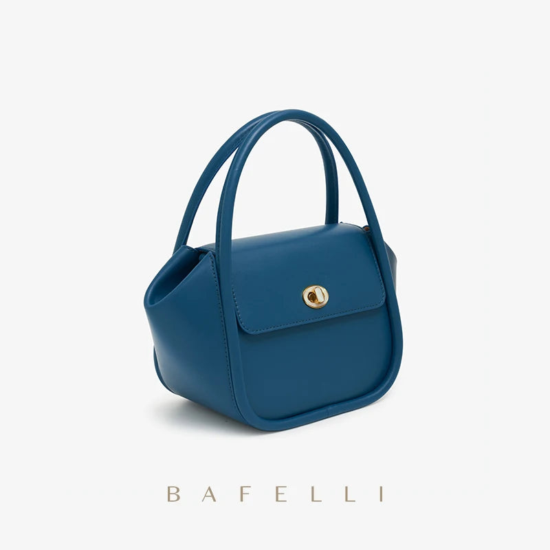 BAFELLI WOMEN HANDBAG WINTER WOOL FASHION LEATHER ORIGINAL STYLE LUXURY PURSE