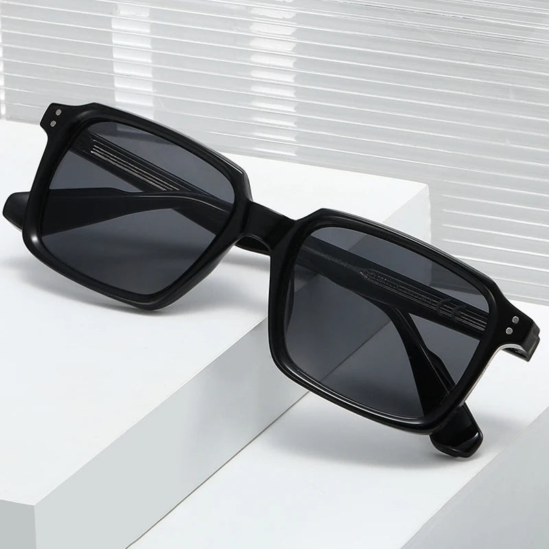 JNPCXI New Vintage Square Sunglasses Women Gradient Mirror Shades UV400 Fashion Punk Men Sun Glasses