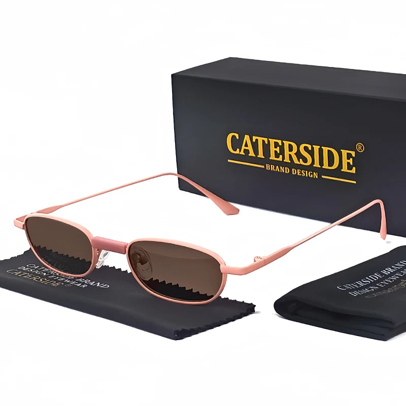 CATERSIDE Retro Polarized Sunglasses Men Small Frame TAC Lenses Punk Sun Glasses Women Fishing Outdoor Party Glasses Summer