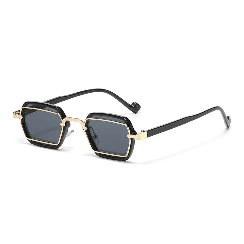 JNPCXI New Retro Small Punk Square Sunglasses Women Shades UV400 Fashion Clear Lens Men Anti Blue Light Eyeglass Frame