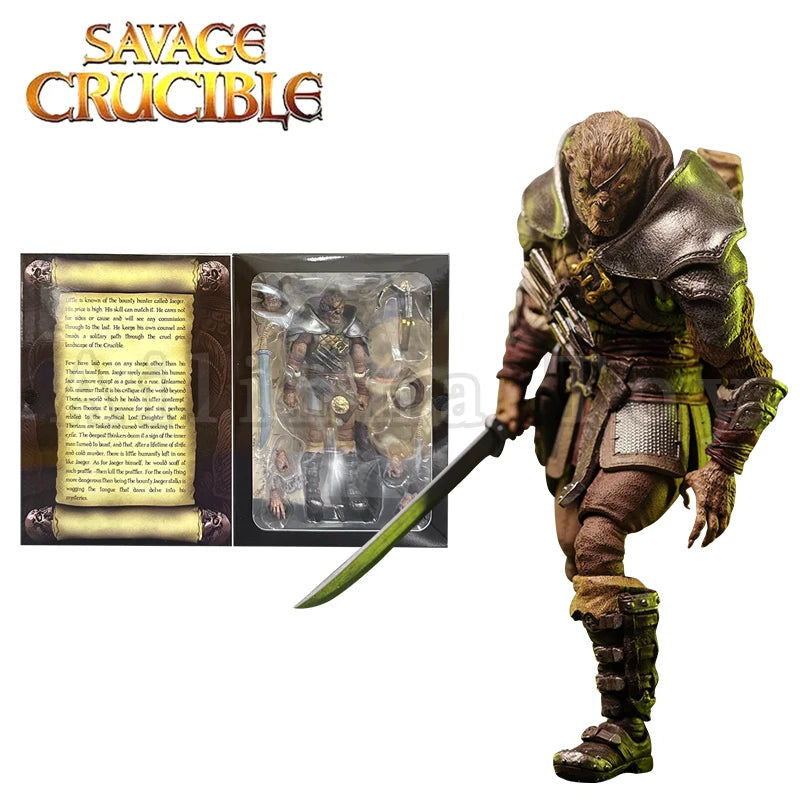 Harbinger Studios 1/12 7inch Action Figure Savage Crucible Wave 2 Jaeger Nashom Krieger Whoman Barbarian Anime Model