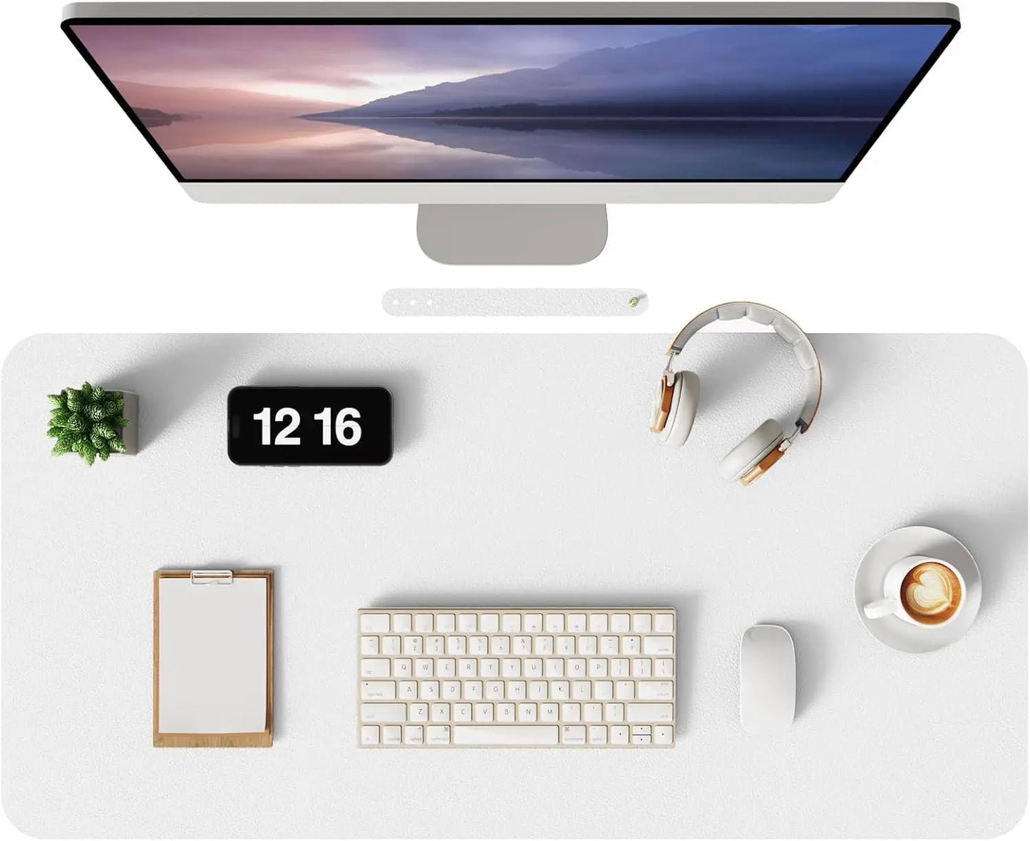 Non-Slip Desk Mat, Waterproof Desk Pad Table Protector, Large Mouse Pad Leather Writing Mat with Suede for Office /Home/Decor